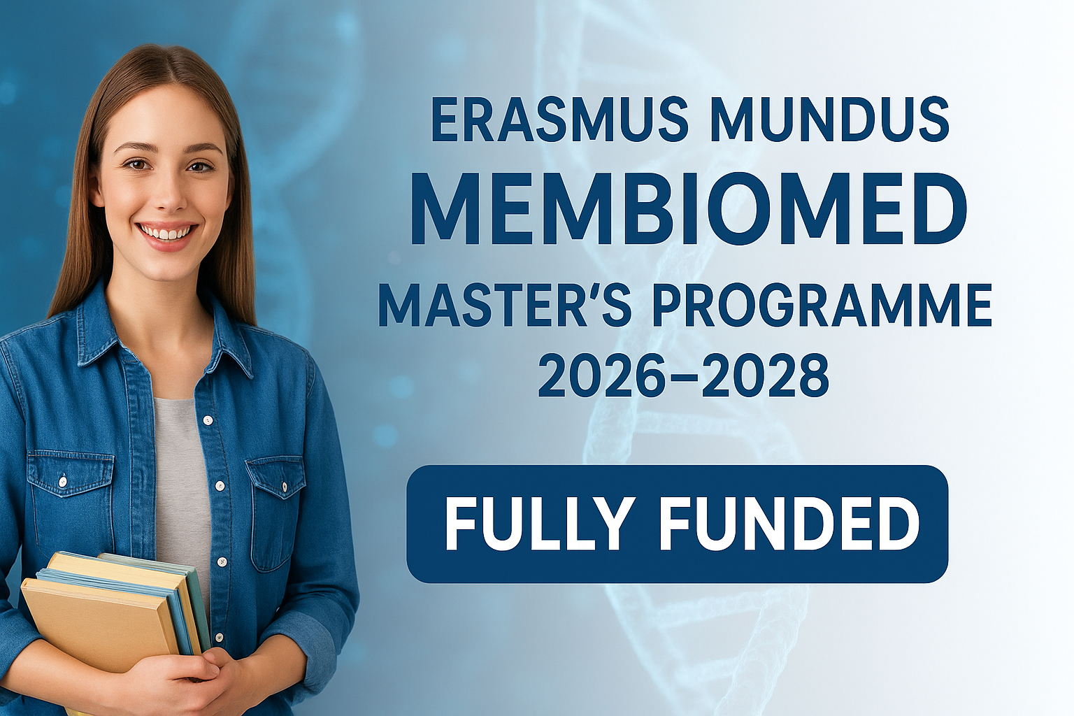Erasmus Mundus MemBioMed Master’s Programme 2026–2028 – Fully Funded Europe Scholarship