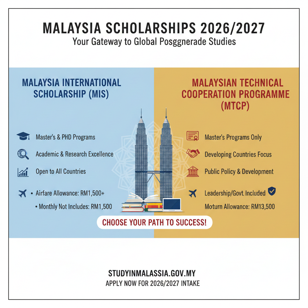 MIS vs MTCP Scholarships Malaysia – Intake 2026/2027